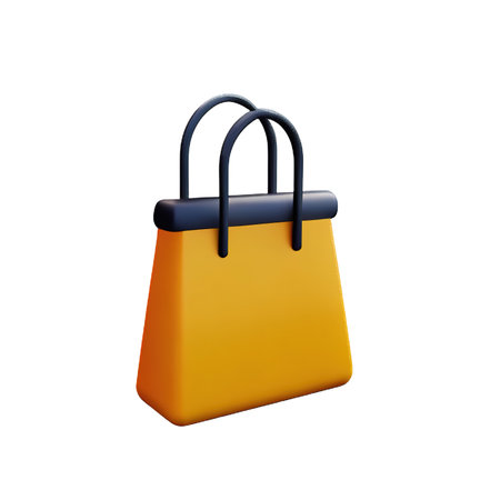 shopping bag icon. Realistic vector illustration of shopping bag icon for web designの素材