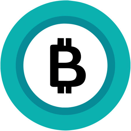 Bitcoin flat icon. Cryptocurrency sign. Vectorの素材