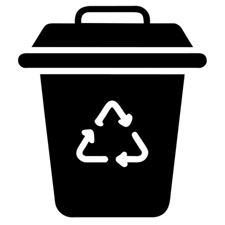 Trash can icon, recycle bin vector illustration. flat design styleの素材