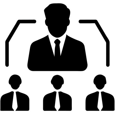 Businessman icon vector group of people in flat color glyph pictogram illustrationの素材