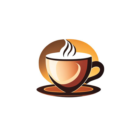 Coffee cup icon. Flat illustration of coffee cup icon for web designの素材