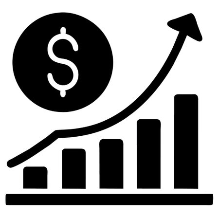 Growing graph with dollar icon, business and finance related vector illustration.の素材