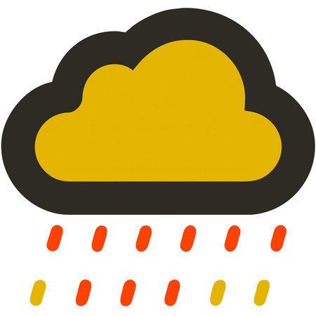 Rainy weather icon on white background. Vector illustration.の素材