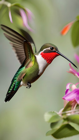 Ruby-throated Hummingbird (archilochus colubris)の素材