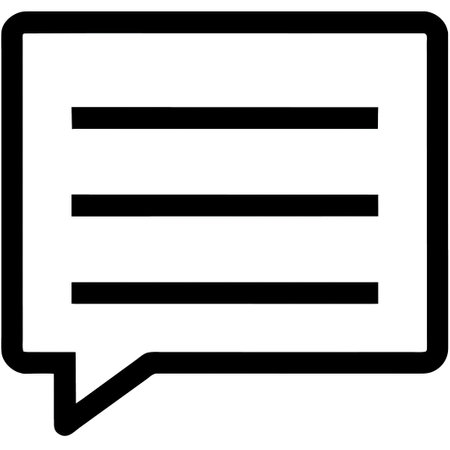 Speech bubble icon, vector illustration. Flat design style, black and white.の素材