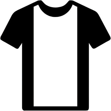 T-shirt icon isolated on white background. Vector Illustration.の素材