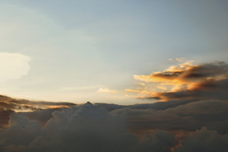 Cloudscape has been developing in gorgeous form. The sky is filled with soft clouds.