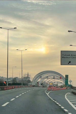 Istanbul, Turkey, February 8, 2026. The Eurasia Tunnel, a high-tech tunnel connecting the European and Asian sides of Istanbul under the Sea of Marmara.のeditorial素材