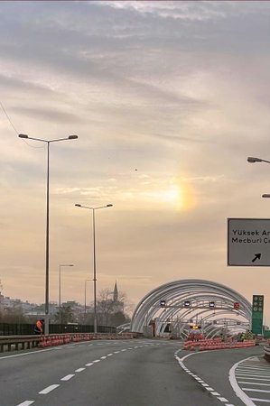 Istanbul, Turkey, February 8, 2026. The Eurasia Tunnel, a high-tech tunnel connecting the European and Asian sides of Istanbul under the Sea of Marmara.のeditorial素材