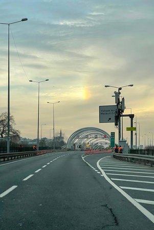 Istanbul, Turkey, February 8, 2026. The Eurasia Tunnel, a high-tech tunnel connecting the European and Asian sides of Istanbul under the Sea of Marmara.のeditorial素材
