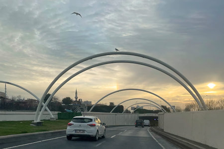 Istanbul, Turkey, February 8, 2026. The Eurasia Tunnel, a high-tech tunnel connecting the European and Asian sides of Istanbul under the Sea of Marmara.のeditorial素材