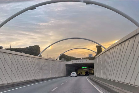 Istanbul, Turkey, February 8, 2026. The Eurasia Tunnel, a high-tech tunnel connecting the European and Asian sides of Istanbul under the Sea of Marmara.のeditorial素材