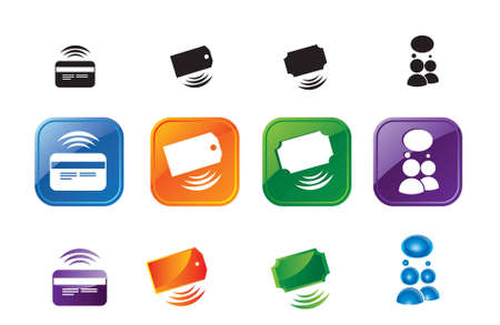 icons on technology and communicationのイラスト素材