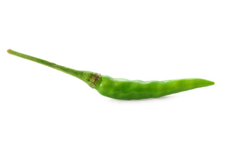 Green pepper isolated on a white backgroundの写真素材