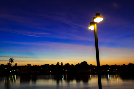 The atmosphere when the sun goes downの写真素材