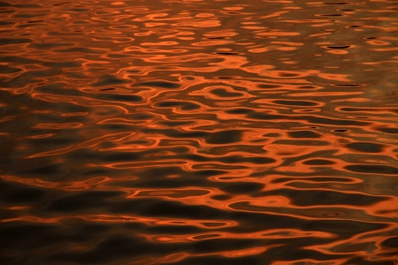 refection and waveの写真素材