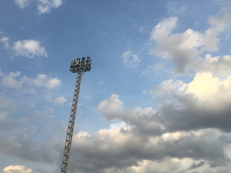 Sportlight and the beautiful skyの素材