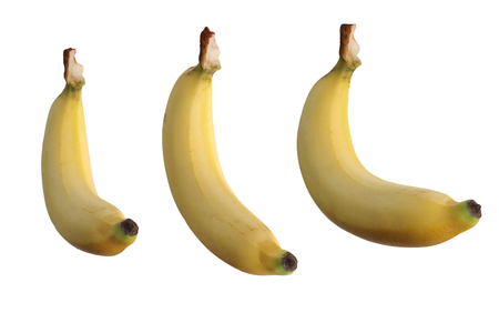 banana on white backgroundの写真素材