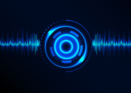 vector tech circle and technology backgroundのイラスト素材