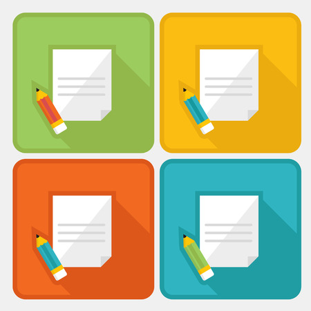 note and pencil iconのイラスト素材