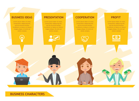 Business people characters design set 2のイラスト素材