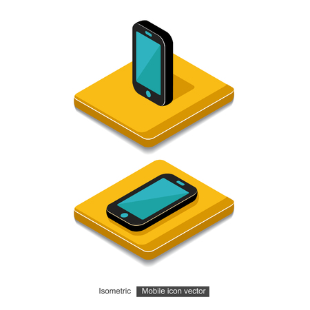 Isometric Mobile icon vectorのイラスト素材