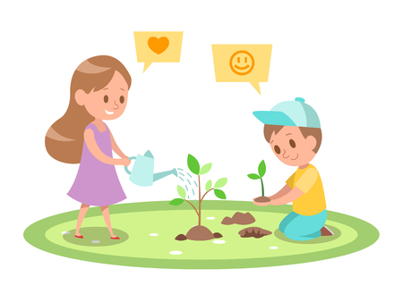Kids Gardening character design 5のイラスト素材