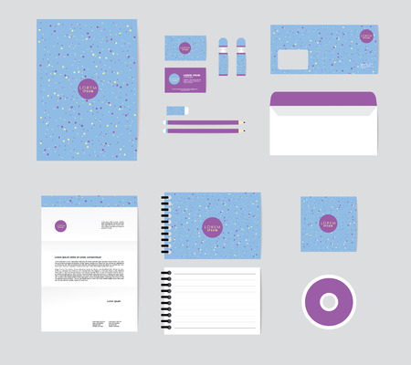 corporate identity template for your business includes CD Cover, Business Card, folder, Envelope and Letter Head Designs No.4のイラスト素材