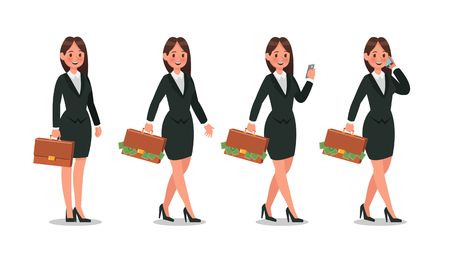 Set of Business woman character design. no3のイラスト素材