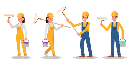 Construction Worker character vector design no3のイラスト素材