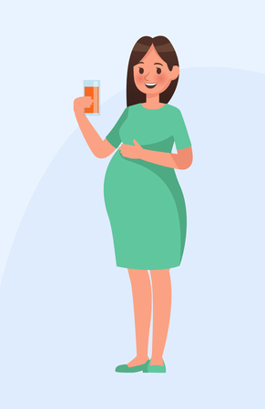 pregnant woman character vector design no8のイラスト素材