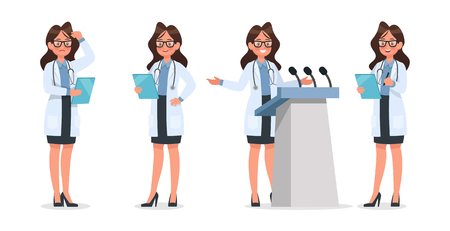 Set of Doctor character design. no13のイラスト素材