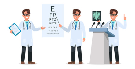 Set of Doctor character design. no14のイラスト素材