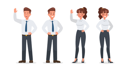 business people working in office character vector design. no3のイラスト素材