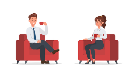 business people working in office character vector design. no8のイラスト素材