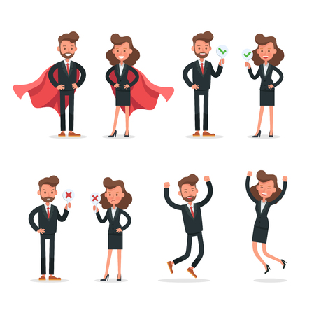 Set of Businessman and Businesswoman character vector design. no6のイラスト素材