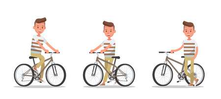 Set of office man worker character vector design. no17のイラスト素材