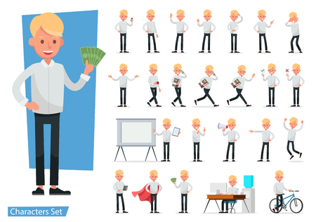 Set of Businessman character vector design. no49のイラスト素材