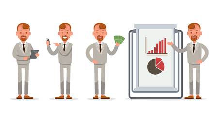 Set of Businessman character vector design. no58のイラスト素材