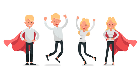 Set of Businessman and Businesswoman character vector design. no48のイラスト素材