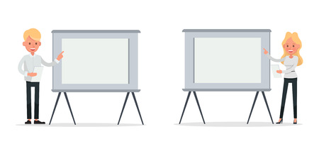 Set of Businessman and Businesswoman character vector design. no69のイラスト素材