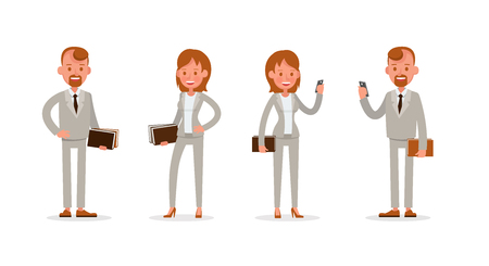 Set of Businessman and Businesswoman character vector design. no84のイラスト素材