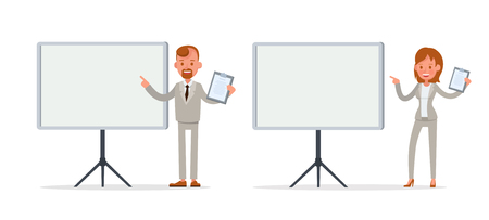 Set of Businessman and Businesswoman character vector design. no98のイラスト素材