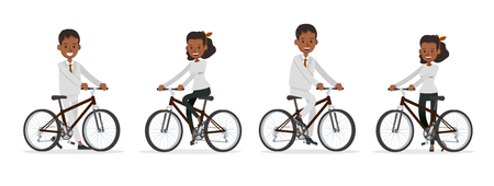 Set of Businessman and Businesswoman character vector design. Presentation in various action with emotions and working. no39のイラスト素材