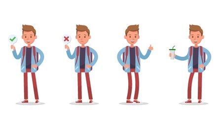 Office man worker character vector design.のイラスト素材