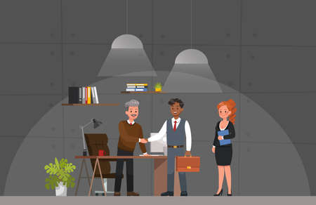 Business people meeting in office character vector design no2のイラスト素材