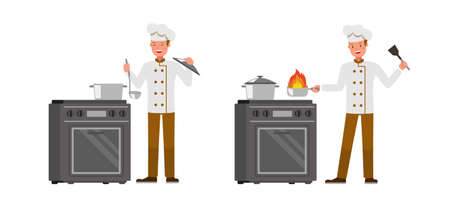 Chef character vector design no5のイラスト素材