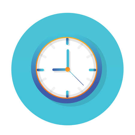 clock icon flat vector design