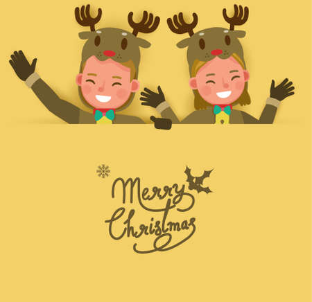 Christmas character vector design for card, banner and background. no7のイラスト素材