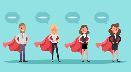 business people working in office vector character design no40のイラスト素材